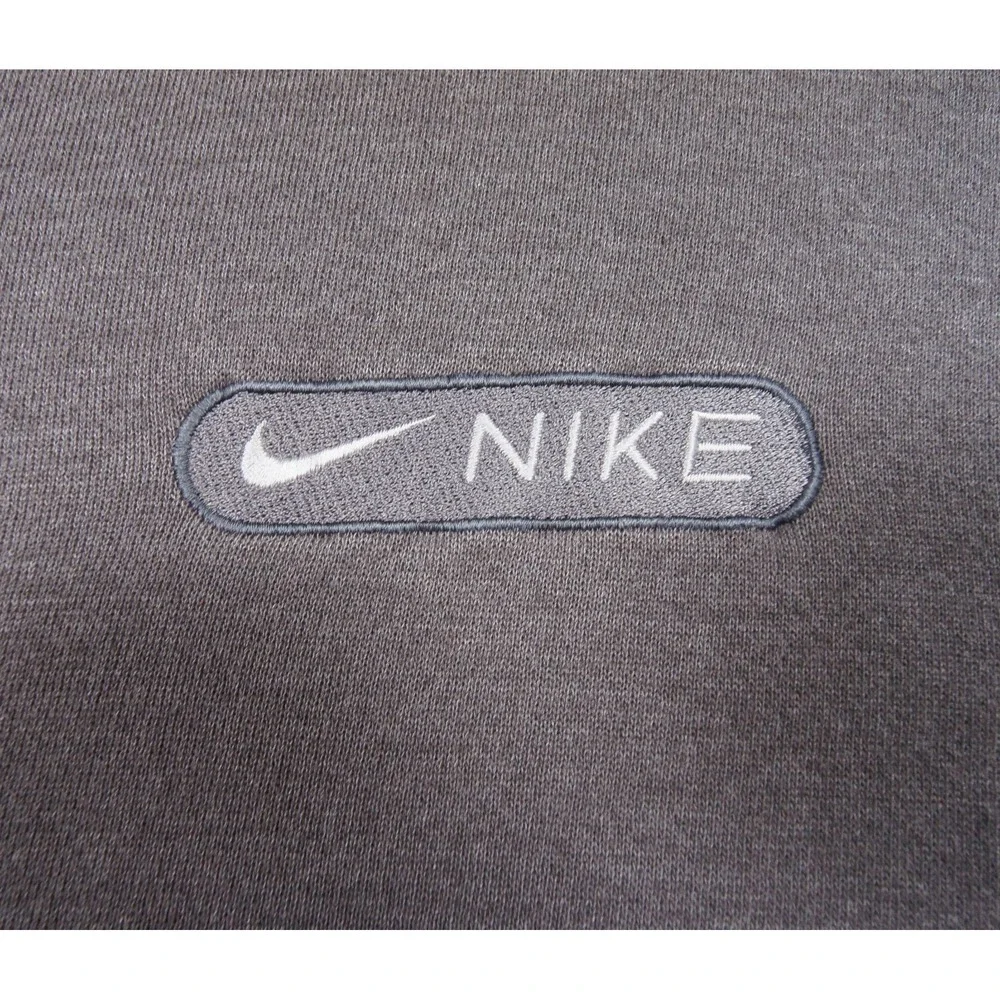 Vintage Nike Sweatshirt Mens XLarge Gray Crewneck Pullover 90s Y2K Swoosh VTG